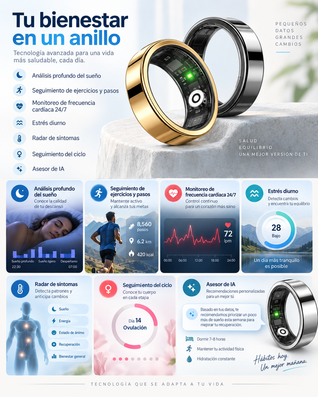 Aura Smart Ring Anillo Inteligente de Bienestar