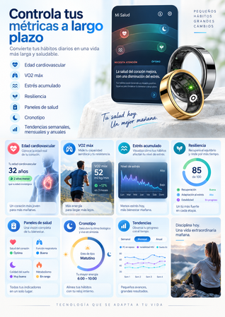 Aura Smart Ring Anillo Inteligente de Bienestar