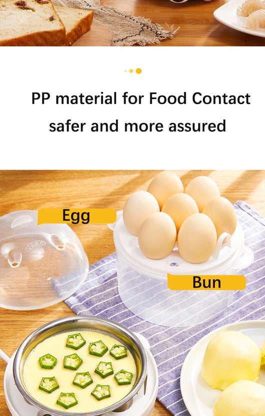 Multi Function Egg Steamer Electric Egg Cooker Corn Milk Steamed Kitchen Cooking Machine Rapid Double Layer Egg Boiler Steamer