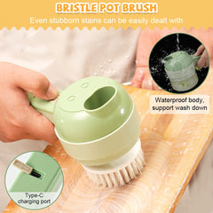 Vegetable Cutter Set 4 In 1 Handheld Electric Durable Chili Vegetable Crusher Kitchen Tool USB Charging Ginger Masher Machine