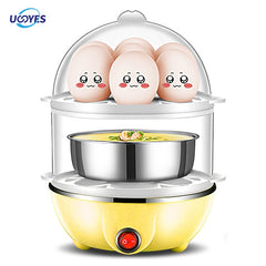 Multi Function Egg Steamer Electric Egg Cooker Corn Milk Steamed Kitchen Cooking Machine Rapid Double Layer Egg Boiler Steamer