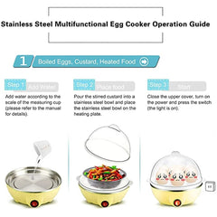 Multi Function Egg Steamer Electric Egg Cooker Corn Milk Steamed Kitchen Cooking Machine Rapid Double Layer Egg Boiler Steamer