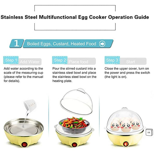 Multi Function Egg Steamer Electric Egg Cooker Corn Milk Steamed Kitchen Cooking Machine Rapid Double Layer Egg Boiler Steamer