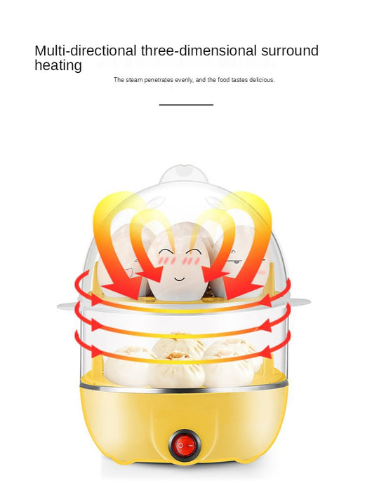 Multi Function Egg Steamer Electric Egg Cooker Corn Milk Steamed Kitchen Cooking Machine Rapid Double Layer Egg Boiler Steamer