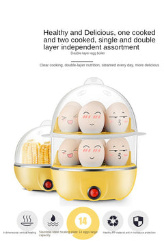 Multi Function Egg Steamer Electric Egg Cooker Corn Milk Steamed Kitchen Cooking Machine Rapid Double Layer Egg Boiler Steamer