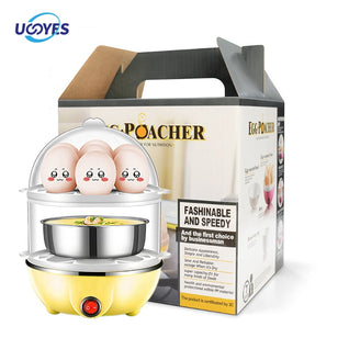 Multi Function Egg Steamer Electric Egg Cooker Corn Milk Steamed Kitchen Cooking Machine Rapid Double Layer Egg Boiler Steamer
